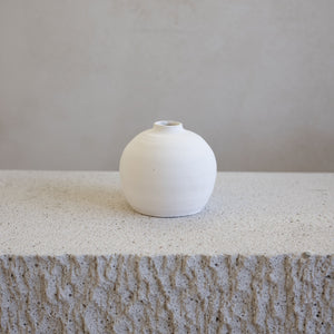 Rounded porcelain bud vase